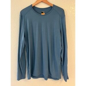 Icebreaker Merino 200 Oasis Mens XL Long Sleeve Thermal Base Layer Blue Wool